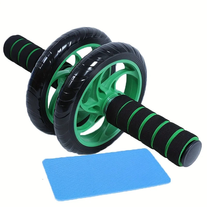 Double-Wheeled Ab Roller Non-Slip Muscle Trainer Green