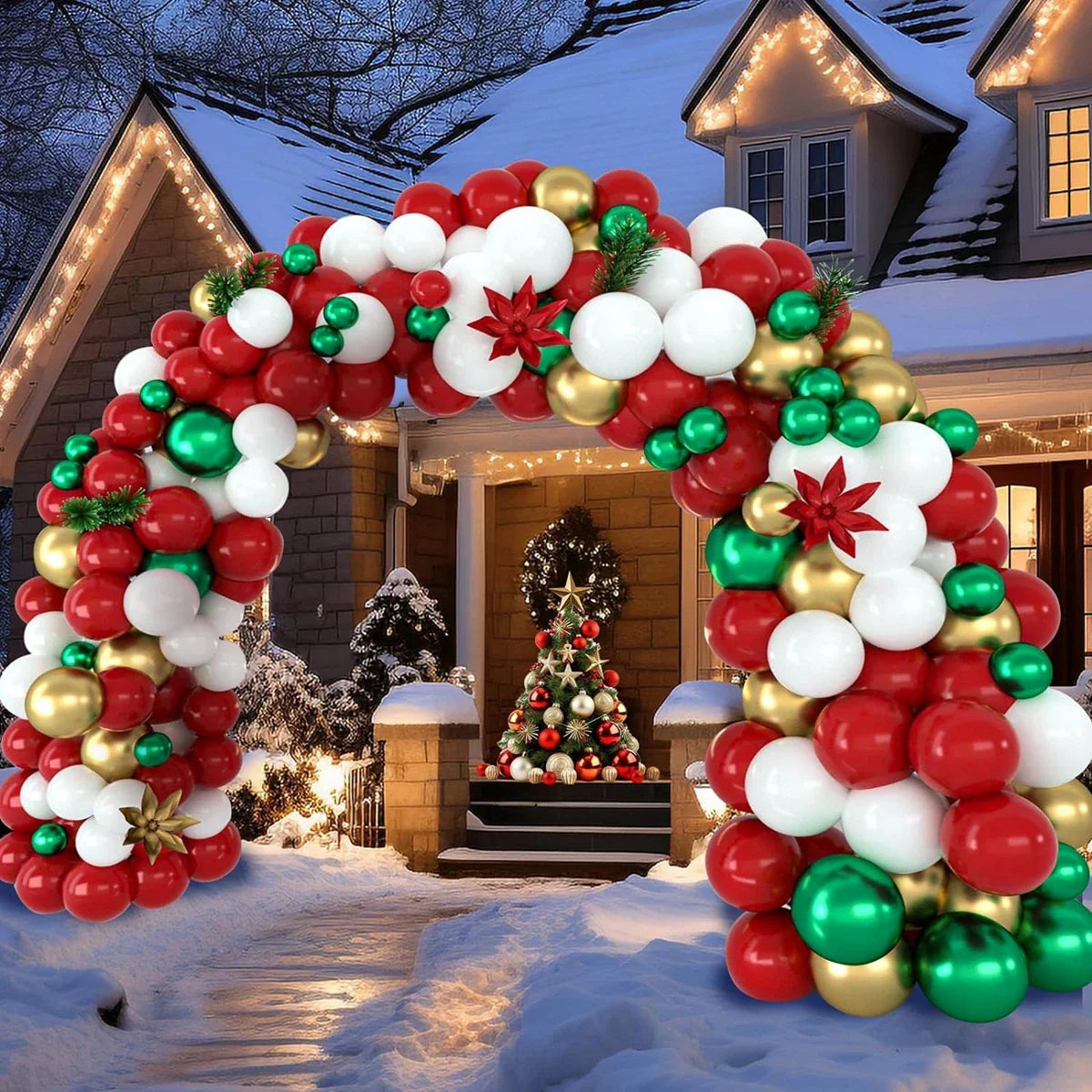 Christmas Balloon Garland Arch Kit (153 Pcs)