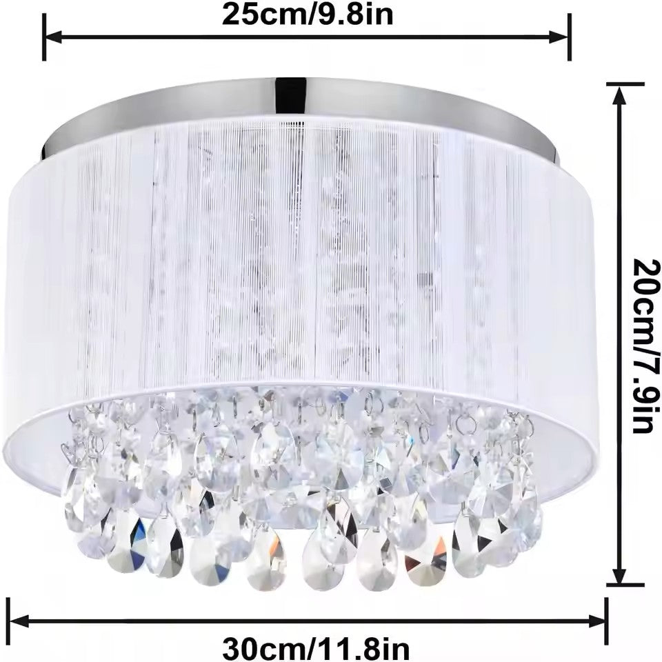 White Crystal Ceiling Light