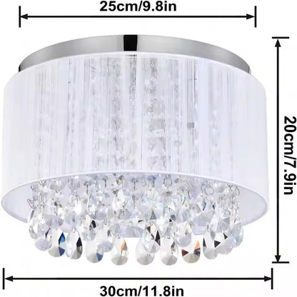 White Crystal Ceiling Light