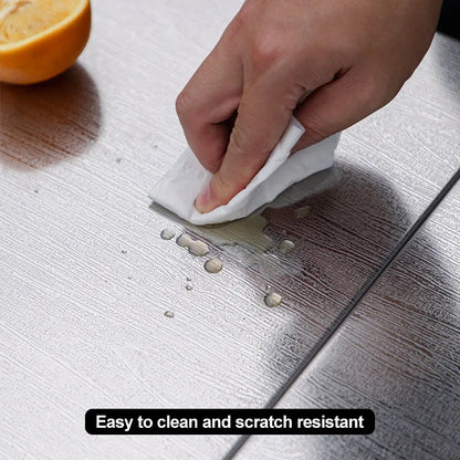 Folding Stainless Steel Camping Table Heat-Resistant Silver