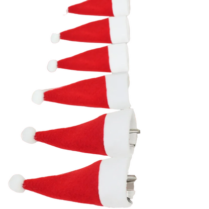 Set of 20 Christmas Hat Cutlery Bags - Festive Tableware Holders for Xmas Home Kitchen Decor