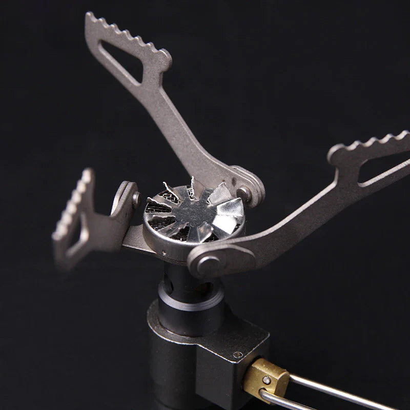 Mini Camping Stove with Adapter Grey