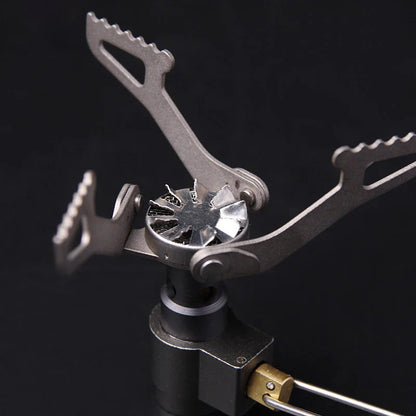 Mini Camping Stove with Adapter Grey