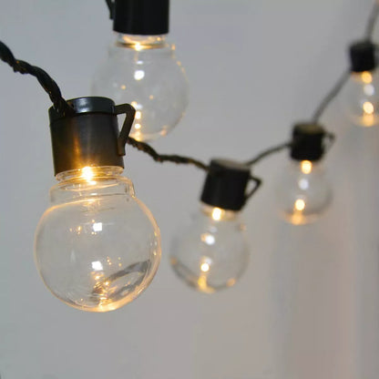 G50 LED Fairy String Lights - Outdoor Garden Patio Christmas Decor (5m, Warm White/Clear)