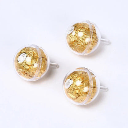 50Pcs Clear Acrylic Truffle Chocolate Cups with Sticks | Elegant Candy & Chocolate Holder