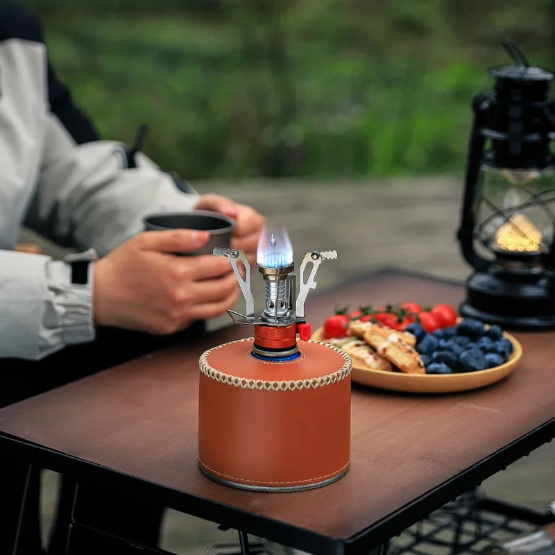 2PCS Mini Camping Gas Stove Orange