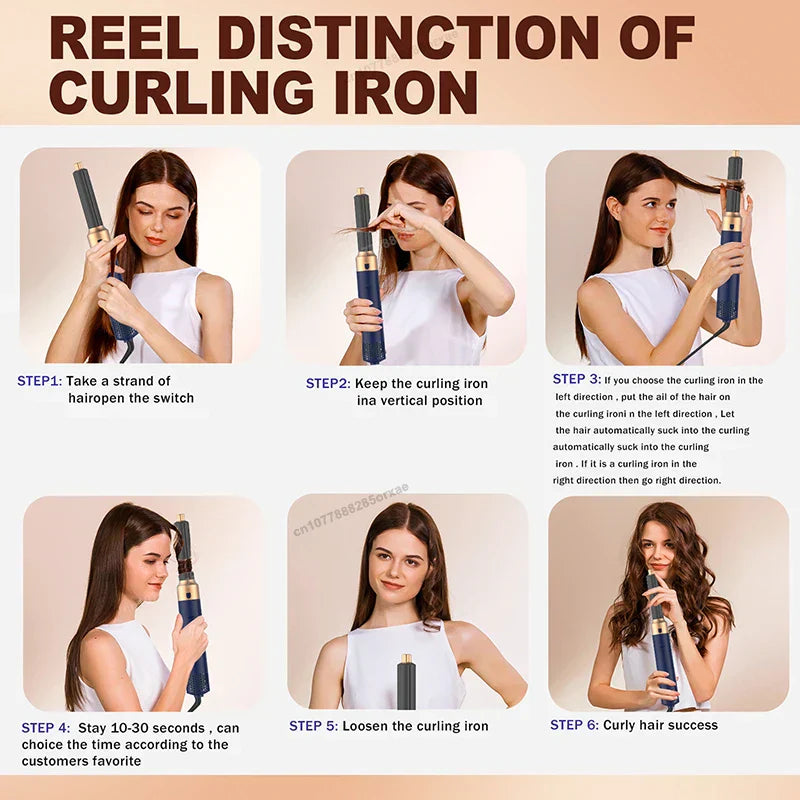 5-in-1 Professional Hair Styler and Dryer Hot Air Styler Comb