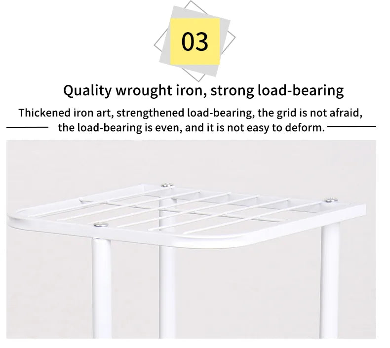 3-Tier Iron Plant Stand for Indoor and Outdoor Use