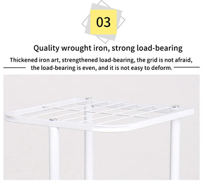 3-Tier Iron Plant Stand for Indoor and Outdoor Use