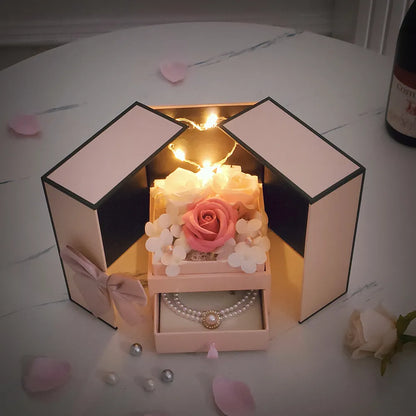Enchanting Eternal Soap Rose Gift Box with LED Light – A Timeless Gesture