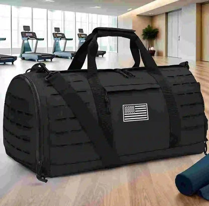 40L Tactical Sports Gym Travel Duffel Bag Black