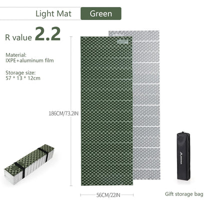 Ultralight Folding Camping Mat Moistureproof Pad Green