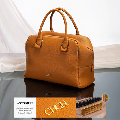 Women's Crossbody Pillow Bag with Wide Strap (Brown)