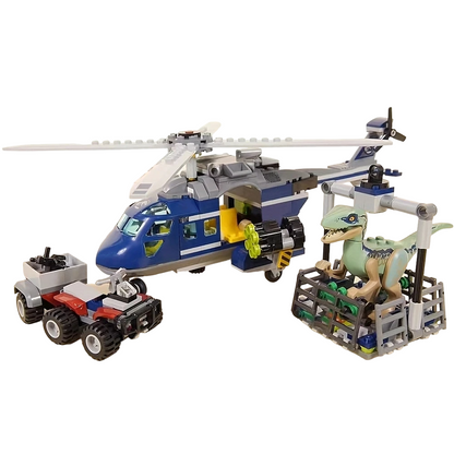 397pcs Dinosaur World Helicopter Tracking Dinosaurs