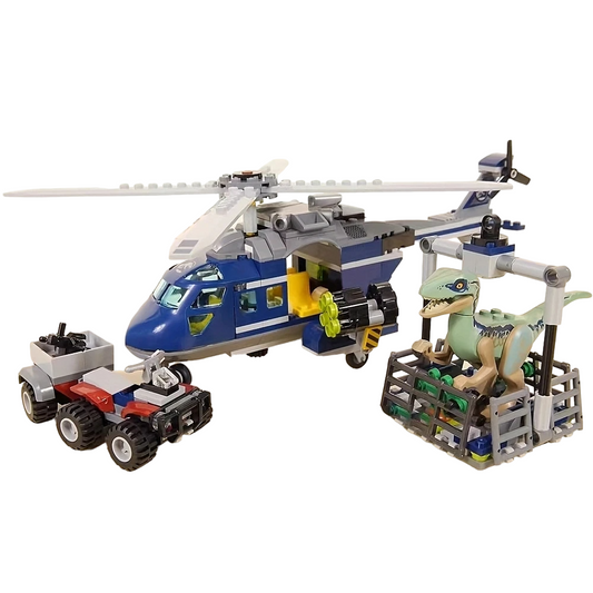 397pcs Dinosaur World Helicopter Tracking Dinosaurs
