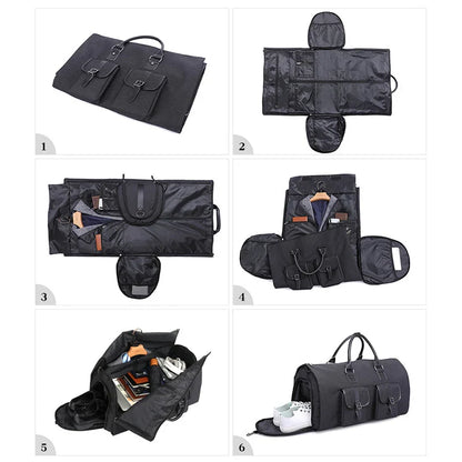 Mens Travel Duffle Bag with Shoe Compartment