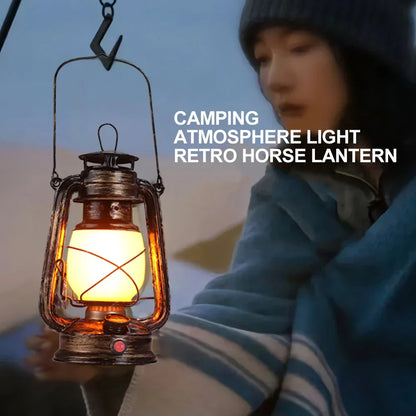 Vintage LED Metal Hanging Lantern