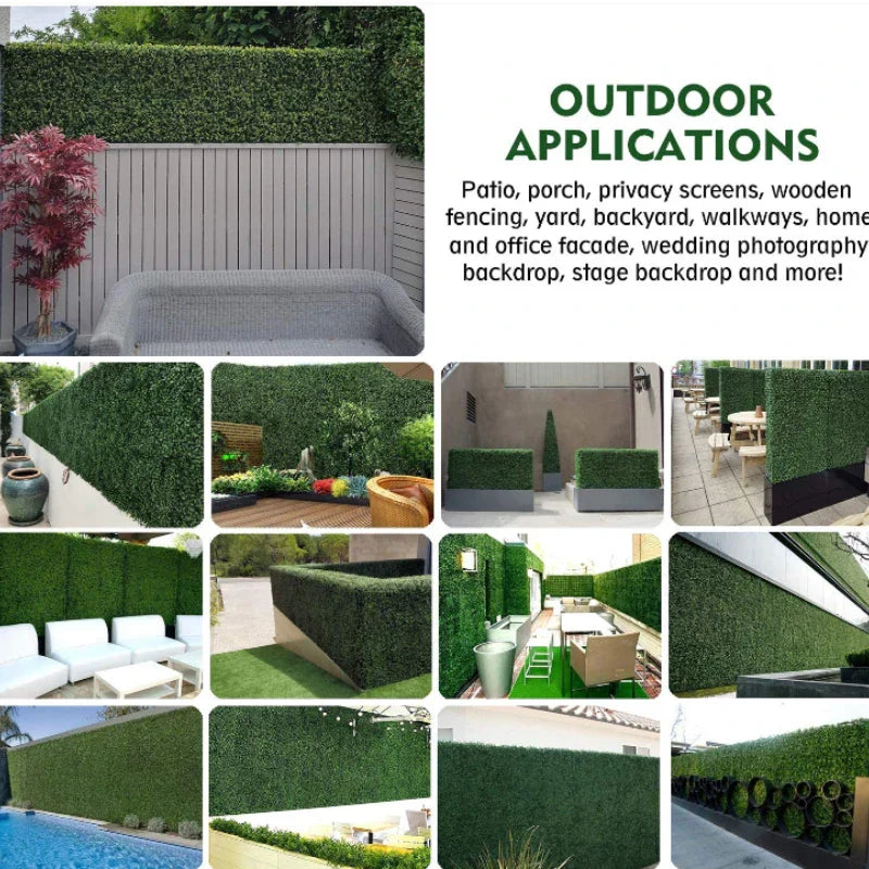 Evergreen Elegance: Artificial Boxwood Hedge Panels for Effortless Indoor and Outdoor Decor