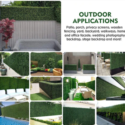 Evergreen Elegance: Artificial Boxwood Hedge Panels for Effortless Indoor and Outdoor Decor