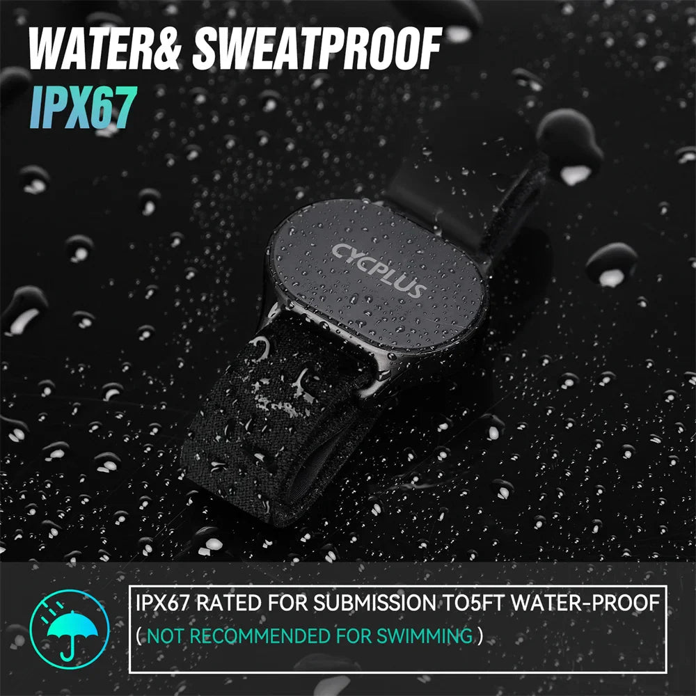 Bluetooth And ANT+ Heart Rate Sensor Armband Ultra-Light Fitness Monitor Black