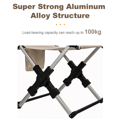 Foldable Outdoor Chair 600D Oxford Fabric Khaki