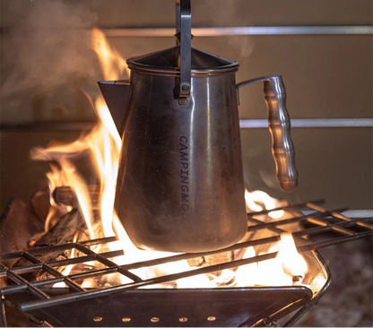 Camping Tea Kettle 1.86L with Titanium Plating Silver