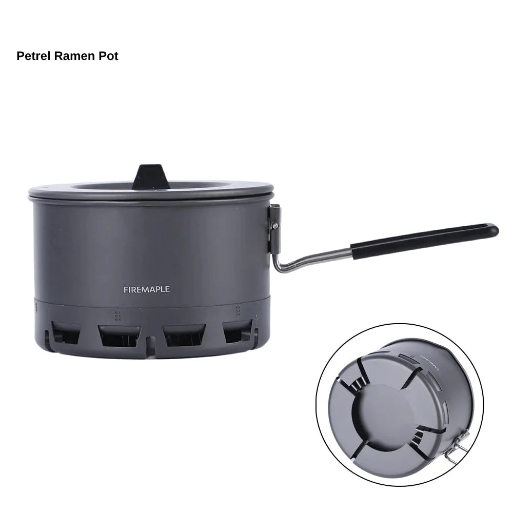 Ultralight Heat Exchanger Pot Camping Cookware Grey