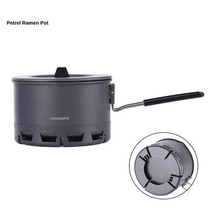Ultralight Heat Exchanger Pot Camping Cookware Grey