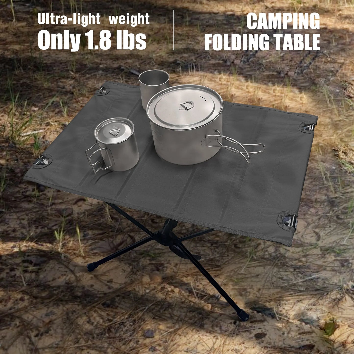 Camping Folding Roll-Up Table Black