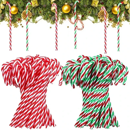 20-Piece Christmas Candy Cane Acrylic Xmas Tree Hanging Set