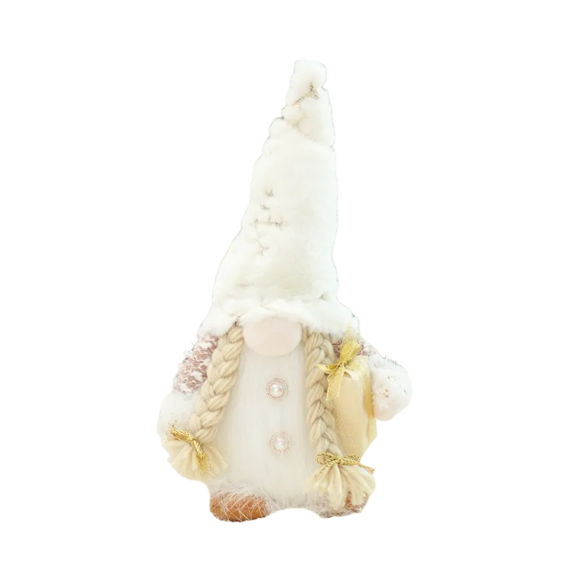 Cheerful Gnome Christmas Faceless Doll Light