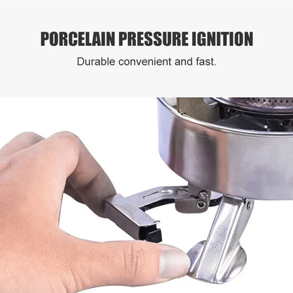 1940W Strong Firepower Folding Camping Gas Stove Silver