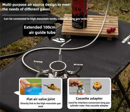 Infrared Mini Camping Stove Folding Split Burner Silver