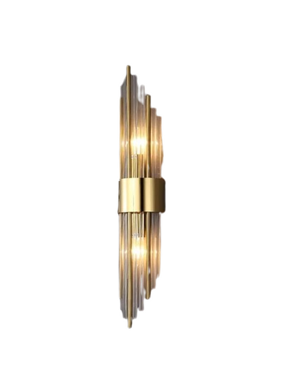 Modern Gold Glass Wall Lamp: Artistic Illumination for Living Spaces