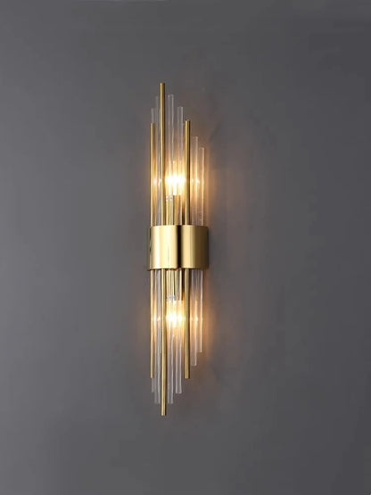 Modern Gold Glass Wall Lamp: Artistic Illumination for Living Spaces