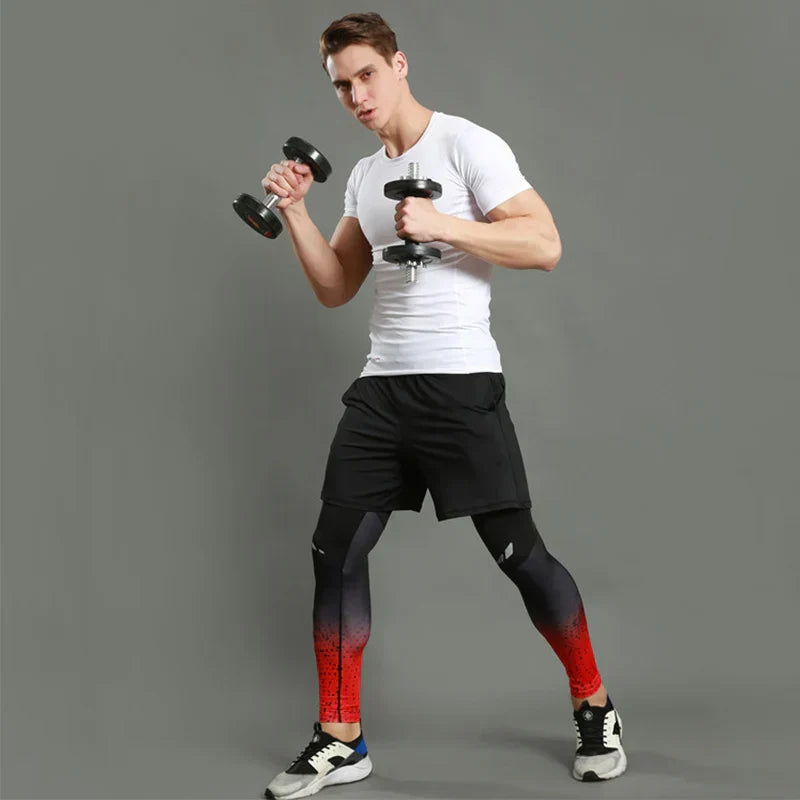Men's Quick-Dry Compression Running & Fitness Leggings