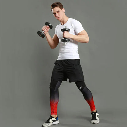 Men's Quick-Dry Compression Running & Fitness Leggings
