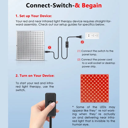 LED Red Light Therapy Panel Lamp: Facial Anti-Aging, Skin Care