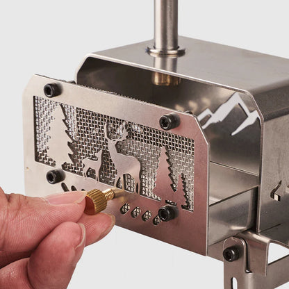 Mini Folding Charcoal Stove Fire Heater And Incense Burner Silver