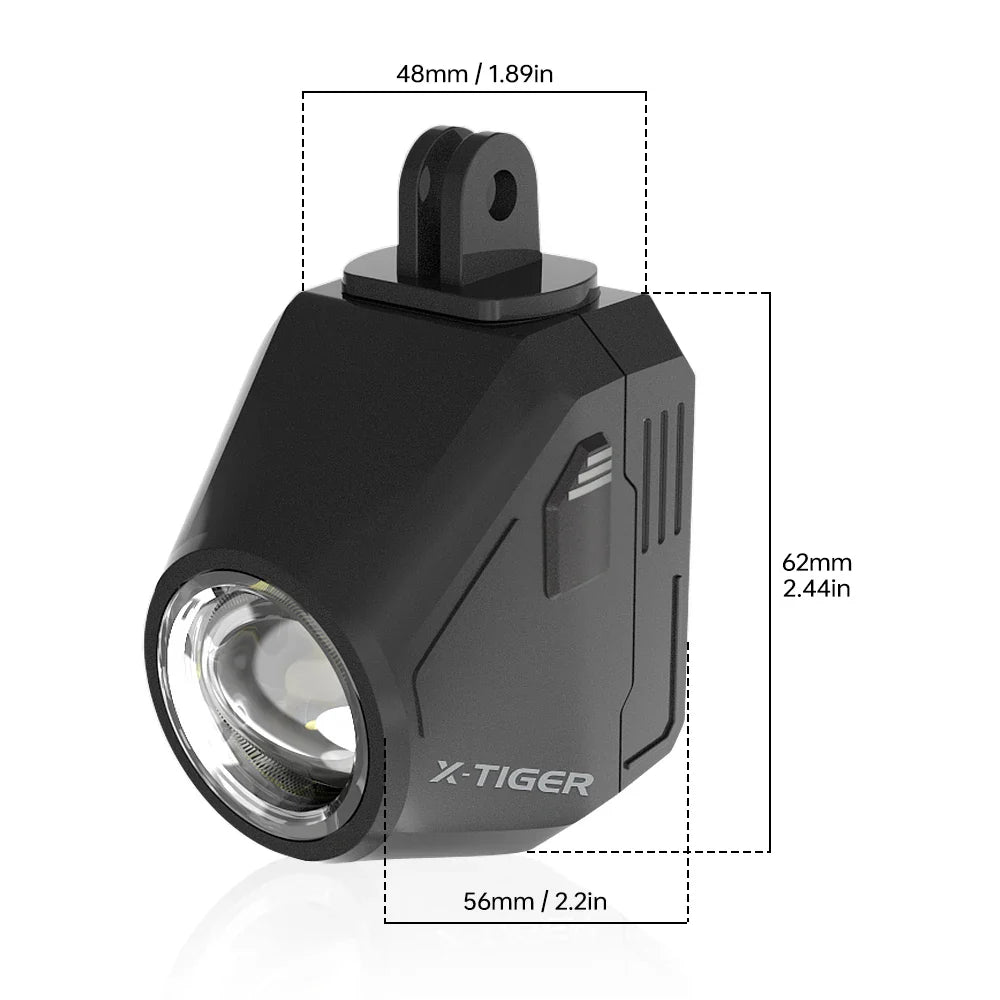 1600LM Bike Light with Wireless Remote Dual Beam Black