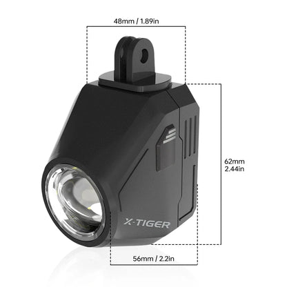 1600LM Bike Light with Wireless Remote Dual Beam Black