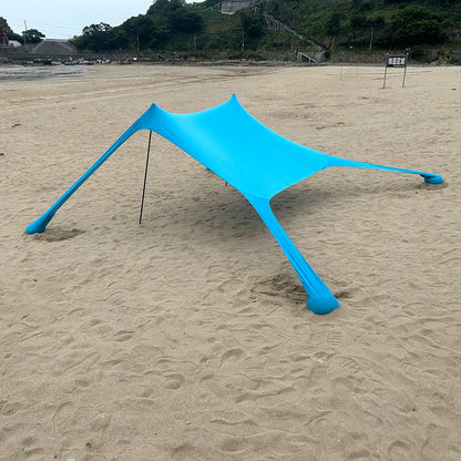 Portable Beach Tent Sun Shelter Windproof Camping Canopy Blue