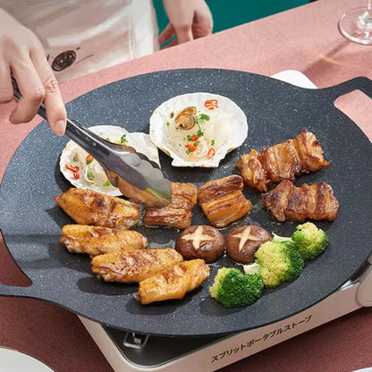 Non-Stick Camping BBQ Grill Pan Black