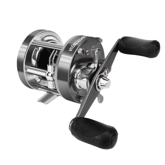 Flag Round Baitcasting Reel 5000 13kg Max DragRight Hand Silver