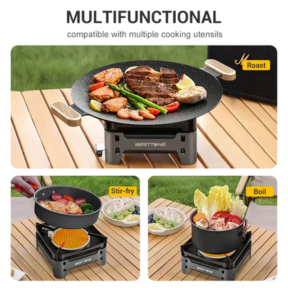 3600W Camping Infrared Gas Stove Grey