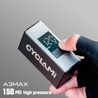 Bike Pump 50 PSI Rechargeable Tire Inflator with Schrader Silver