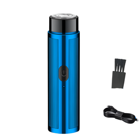 Mini Electric Shaver Portable Razor with LED Display Blue