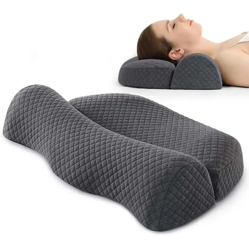 Orthopedic Memory Foam Cervical Pillow Therapy Cushion Dark Gray