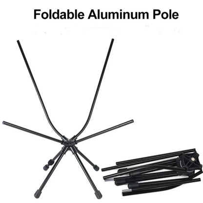 Swivel Detachable Camping Chair Folding Khaki